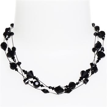 swarovski black crystal necklace